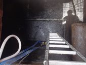 高濃度原水槽作業中