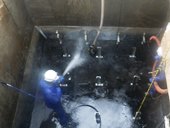 洗浄作業中
