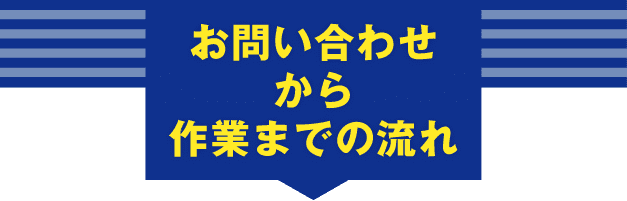 お問い合わせから作業までの流れ